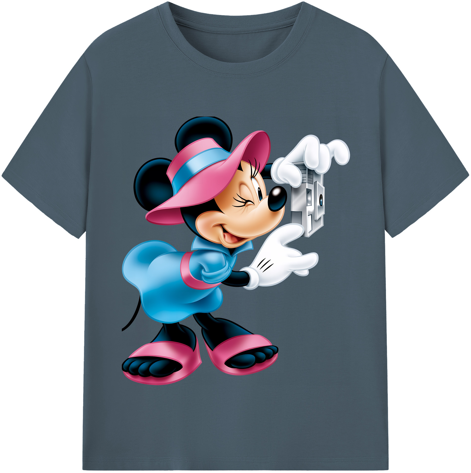 （画像用） ミッキーマウス Mickey Mouse 綿100％半袖Tシャツ（フロントプリント）